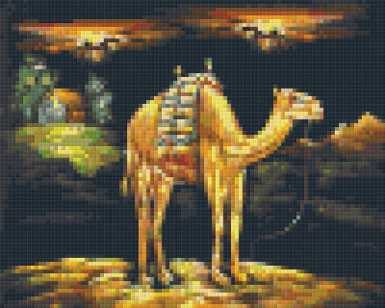 Camel At Night Four [4] Baseplate PixelHobby Mini-mosaic Art Kit
